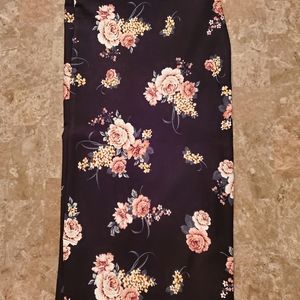 Plus size floral pencil skirt